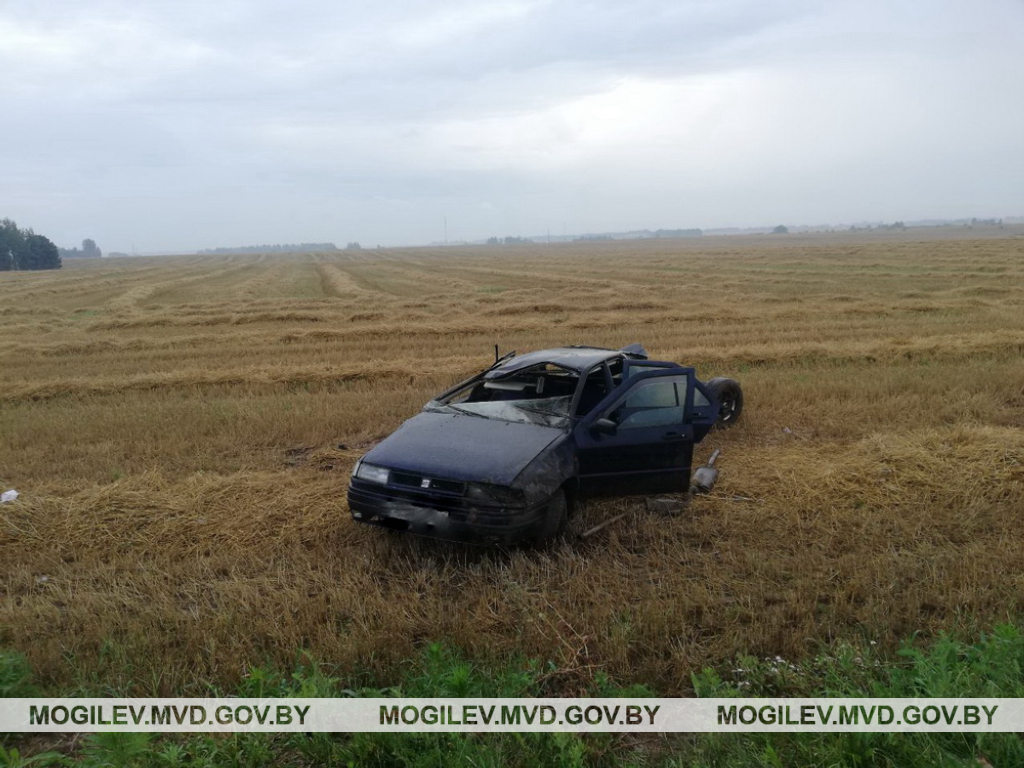 Молодой водитель-бесправник на Seat Toledo опрокинулся под Кричевом